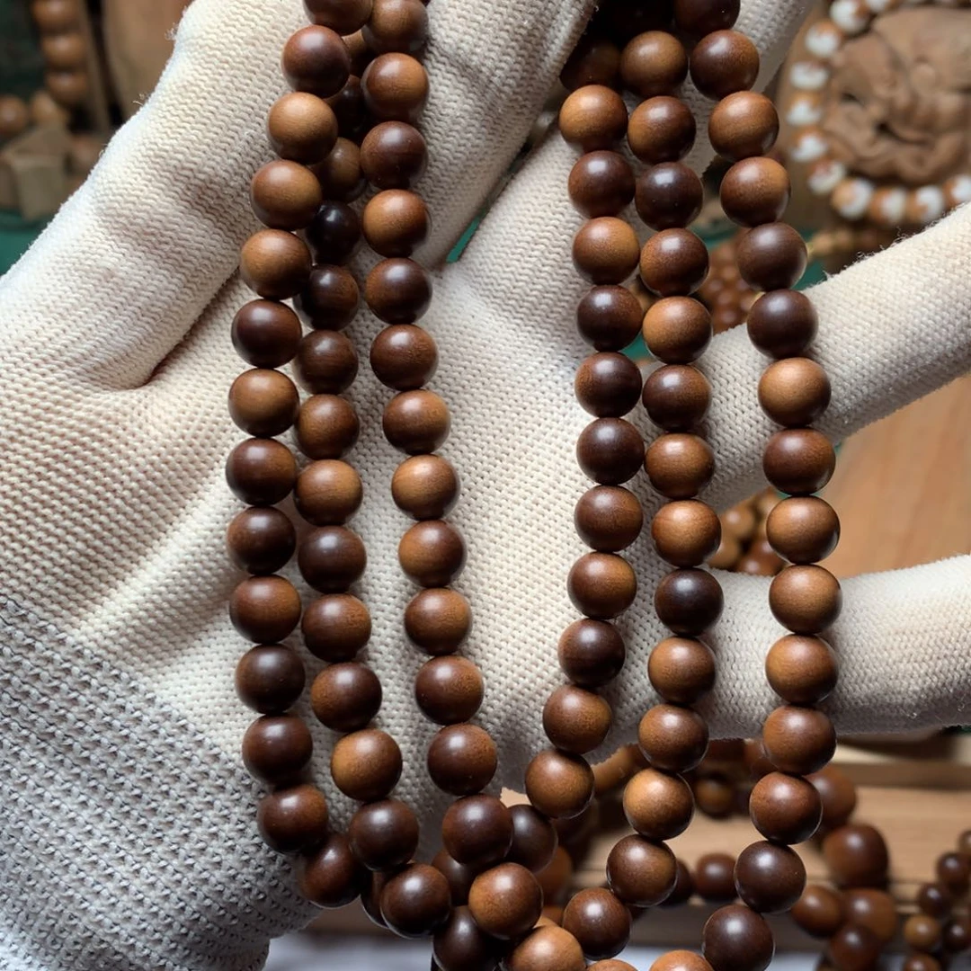 檀香木手串/手链老山檀香0.8多圈沉水