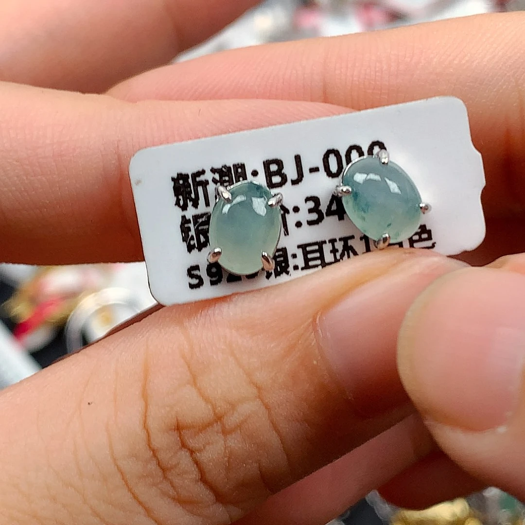 翡翠戒指银S925镶嵌