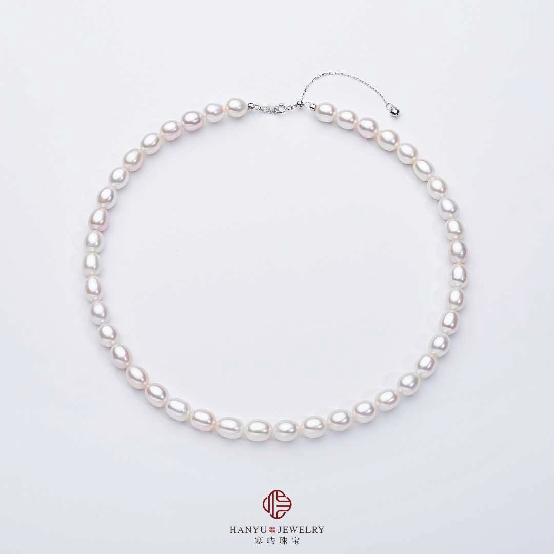 【大美人】淡水无核白色珍珠项链/8-9mm/s925