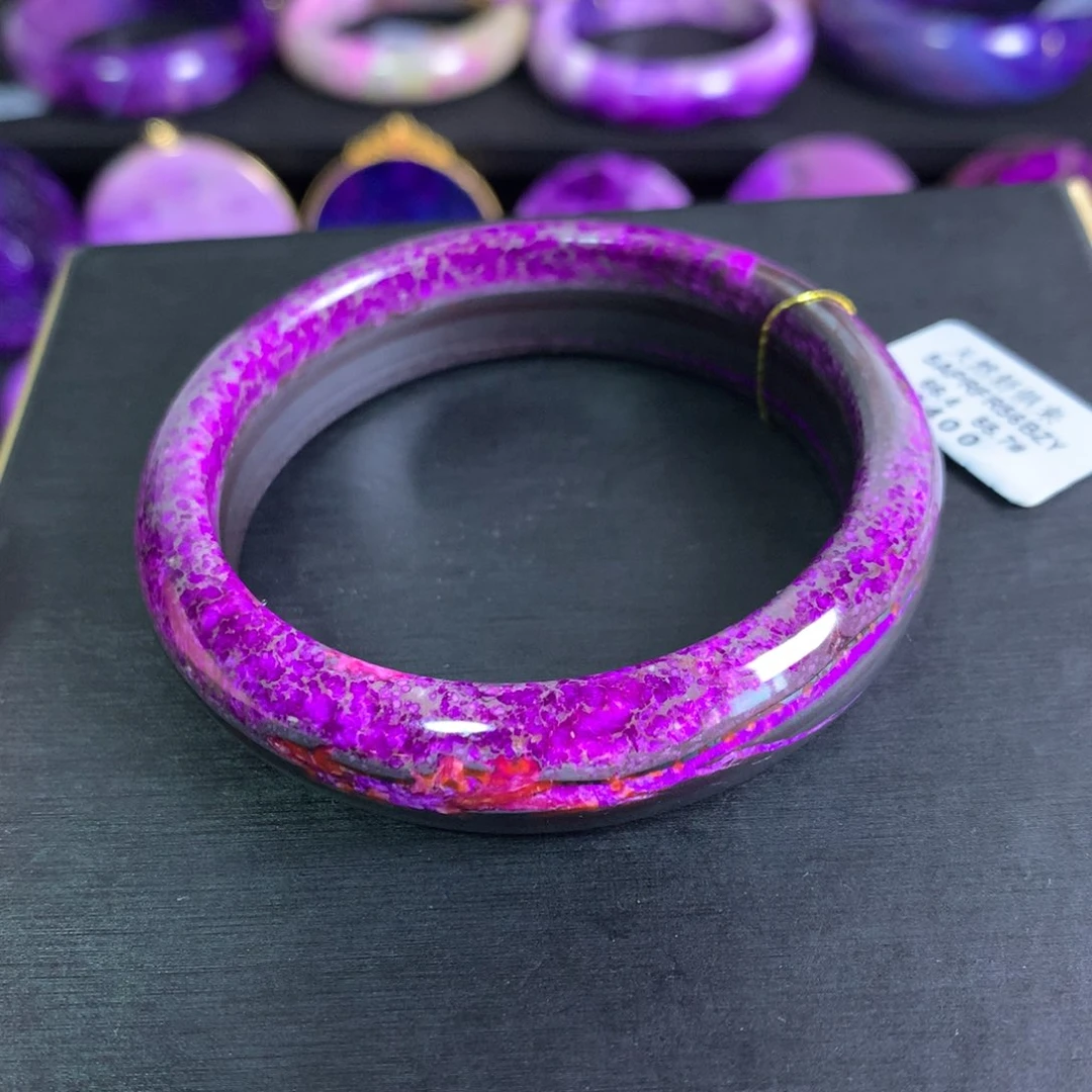 未镶嵌苏纪石（舒俱来）丝绒手镯55+圈口