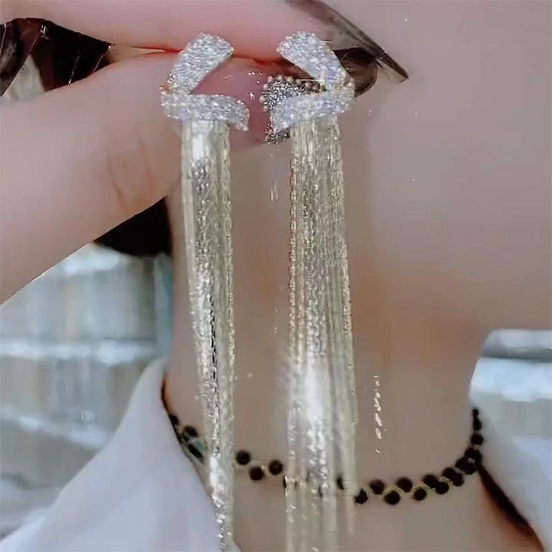 925银耳饰 精致年新款流苏气质轻奢耳环波西米亚超仙高级感耳坠S