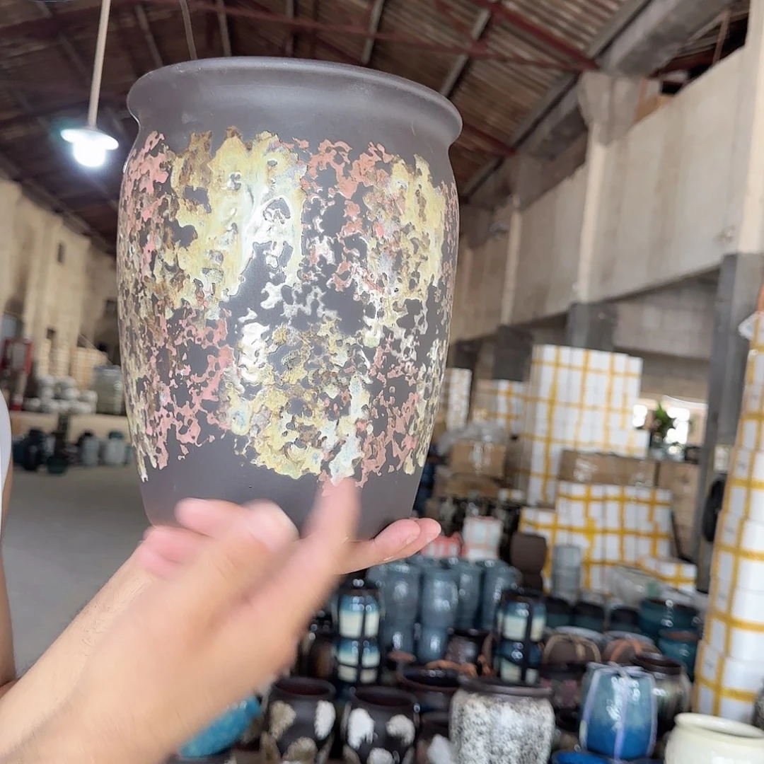 紫砂花盆杨杨花盆0925-581