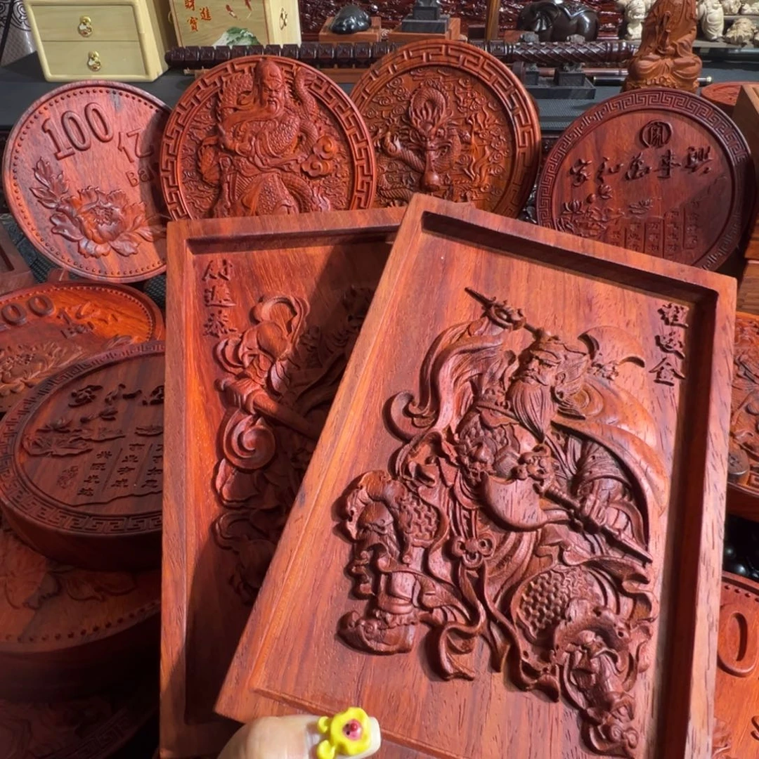 非洲紫檀（红花梨）卒*车门神一对98