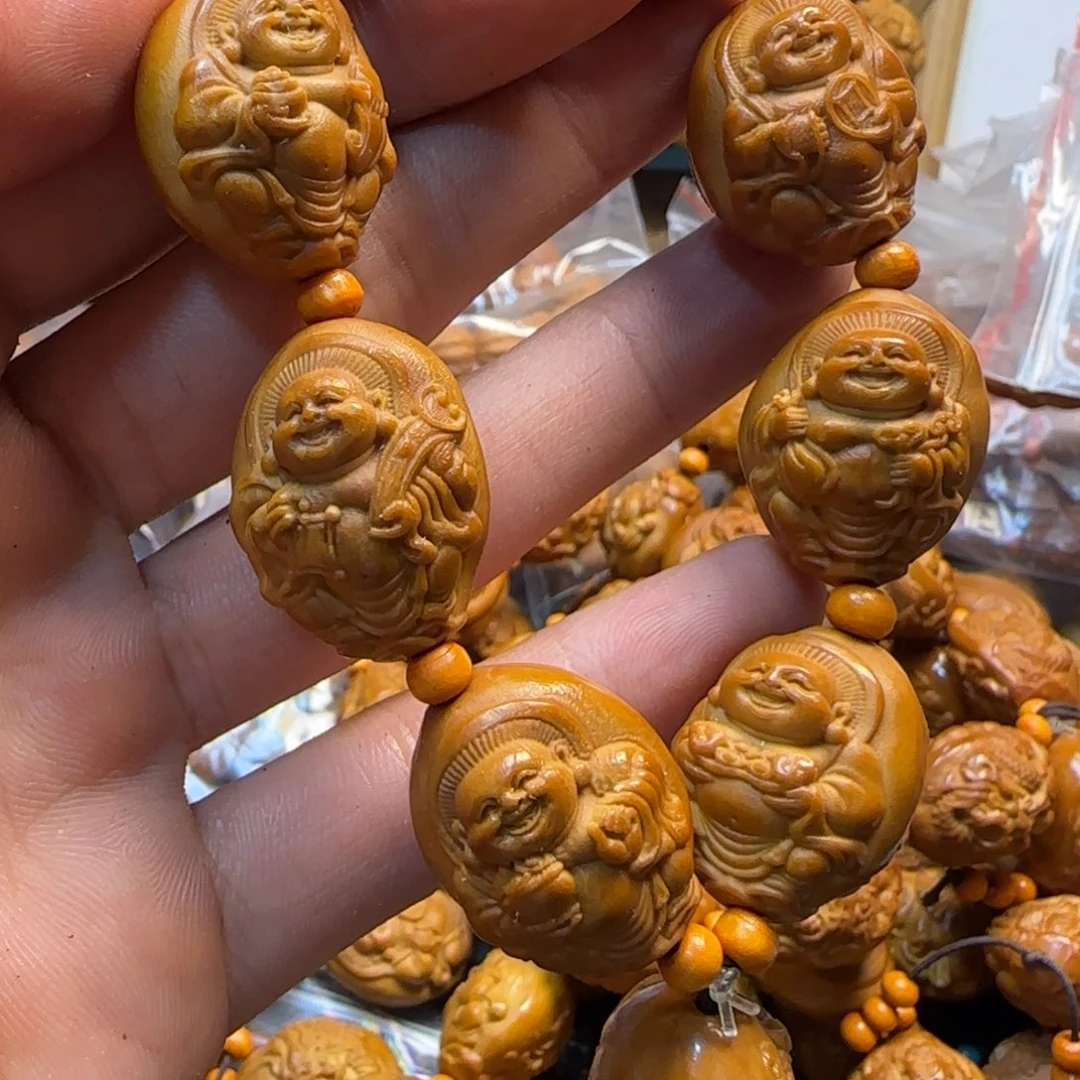 橄榄核手串/手链九龙弥勒