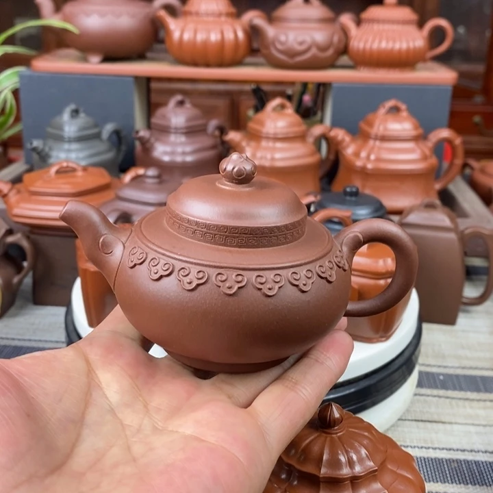 紫砂茶壶云肩如意150CC原矿一厂老底曹青特价