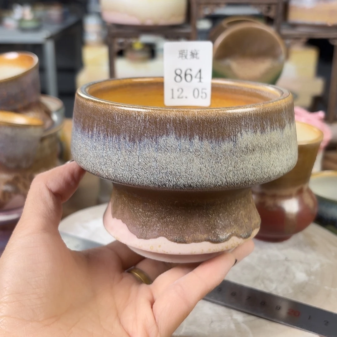 灵***芝瓷片景德镇陶瓷手工制作