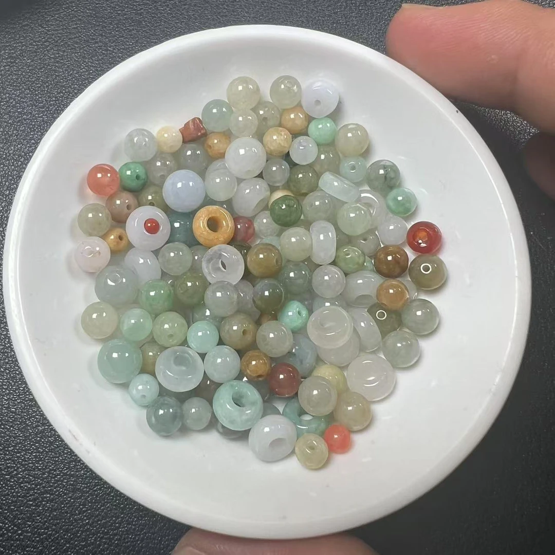 天然A货翡翠顶珠随机发五