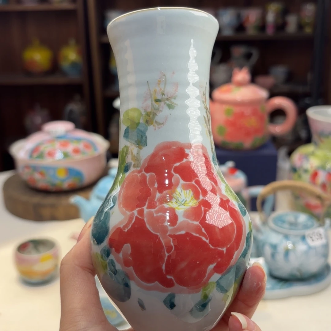 景德镇手绘高温釉下彩陶瓷茶具
