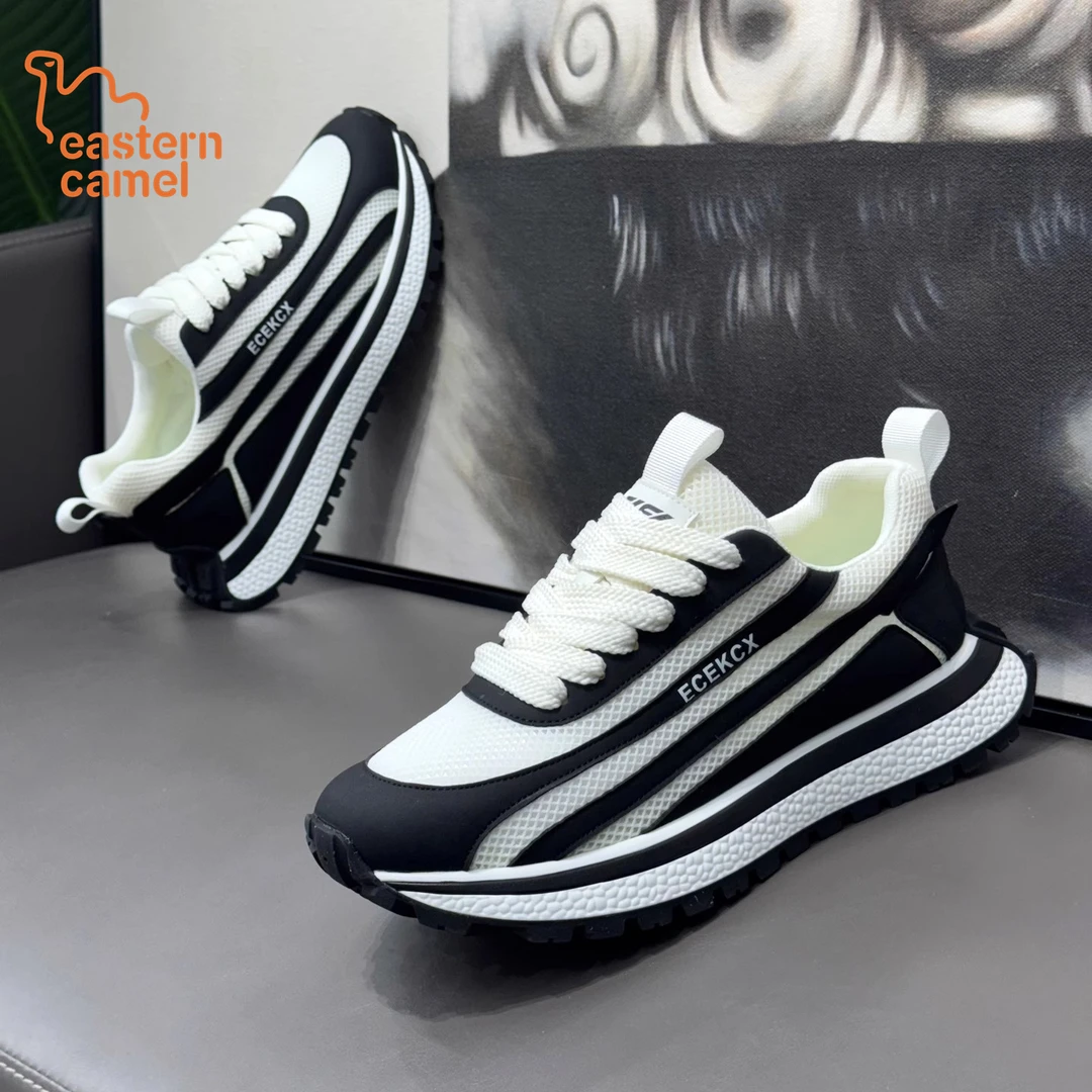 东方骆驼男鞋夏季轻奢运动休闲鞋舒适网面鞋透气潮流百搭阿甘潮鞋
