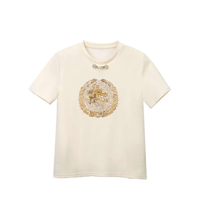 A  F2658 金龙年龙腾盛世新国风重工高奢百搭T恤