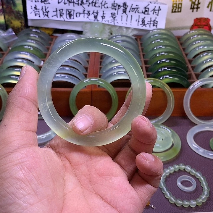 黑***葵蛇纹石玉合金手镯