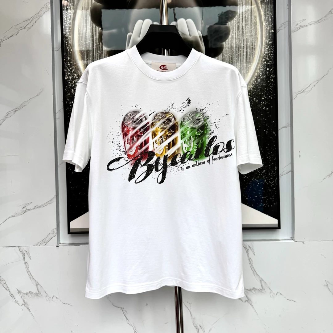 阔【C加短袖】新款夏季潮流休闲时尚高级男半袖圆领百搭T恤轻奢2495