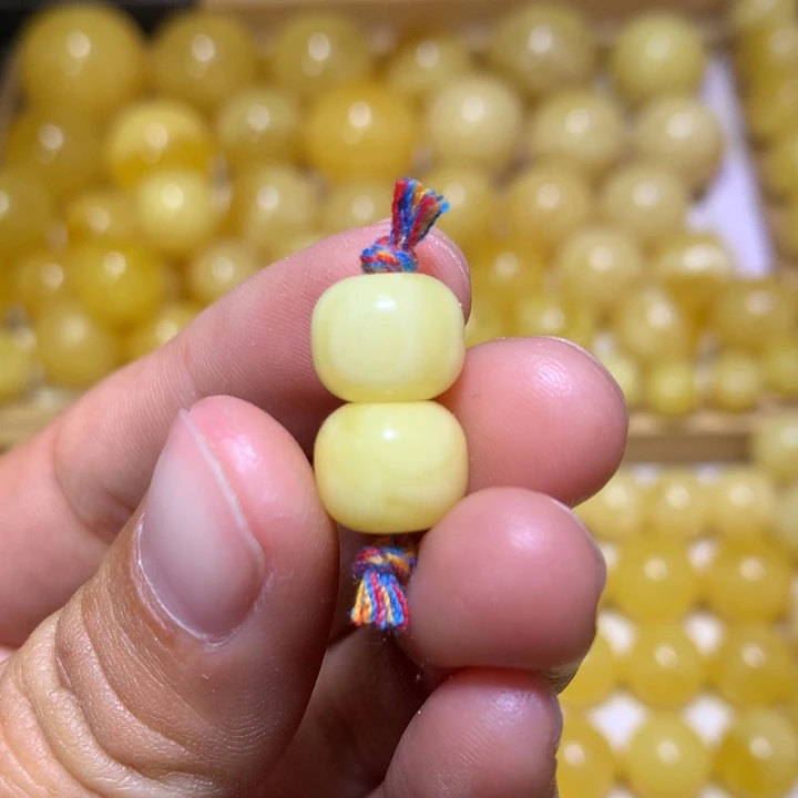 蜜蜡裸石未镶嵌天然俄料浓白花蜜蜡老型10+