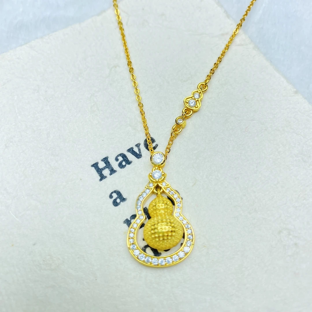 项链 K0422黄色双层葫芦项链多样性发货47344