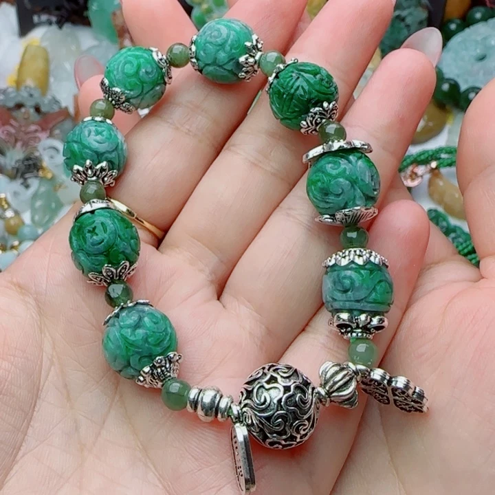 翡翠合金颈饰椰*天然A货