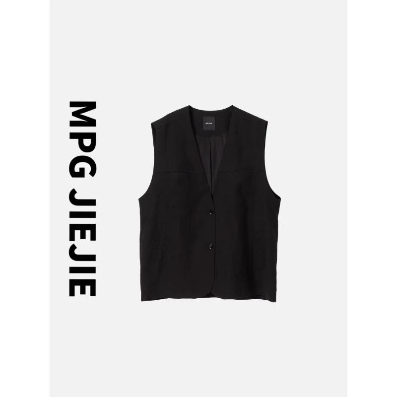 MPG JIEJIE【慵懒随意】25春夏复古款时尚个性百搭宽松潮流马甲