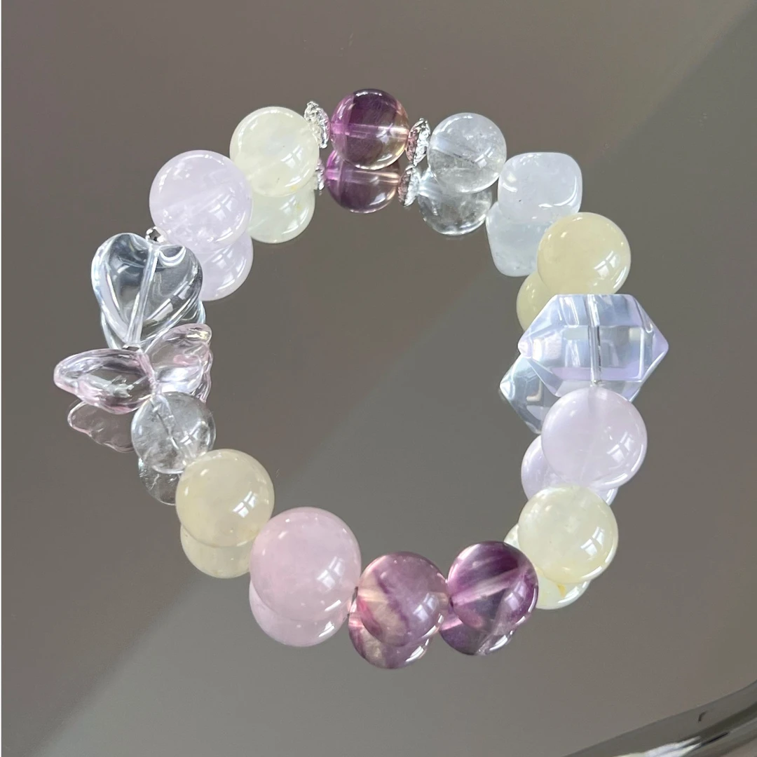 【狙击少女心】天然水晶手串默认微瑕多样性发其一