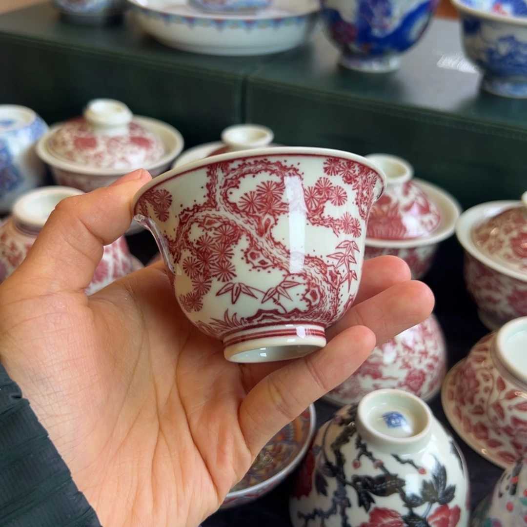 H正绎堂全红岁寒三友铃铛杯