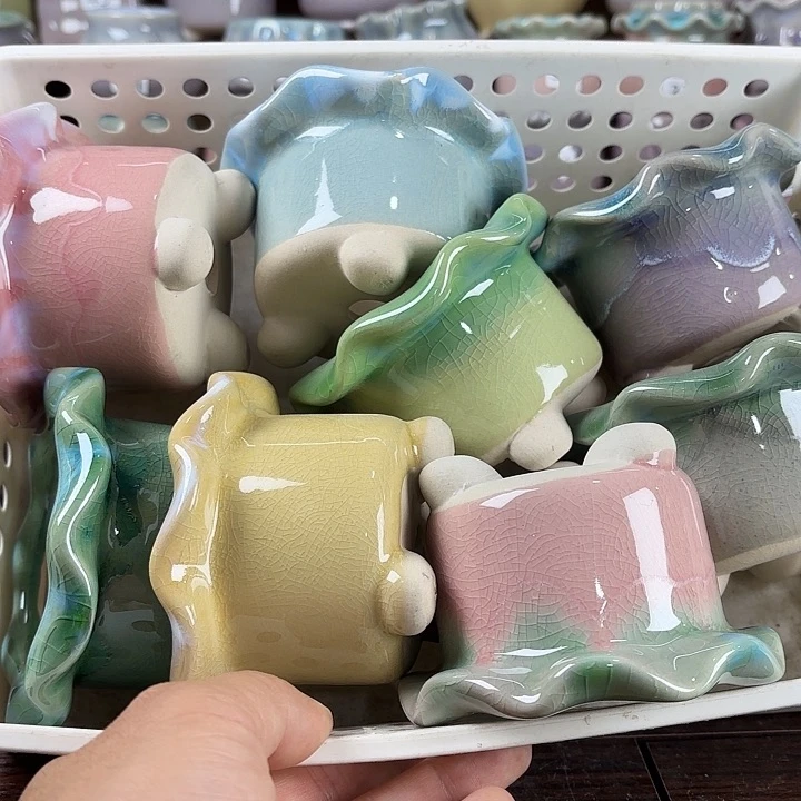 红陶量货/口7-10高6深浅搭配发6