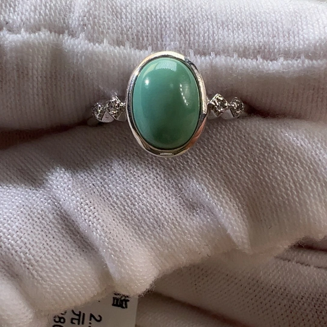 绿松石银S925镶嵌戒指