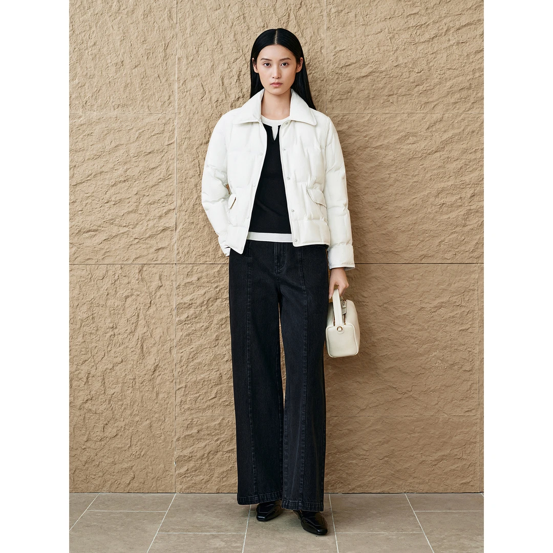 【羽众不同】恩裳专选2025年冬装新款柔软衬衫式羽绒服9C65308550