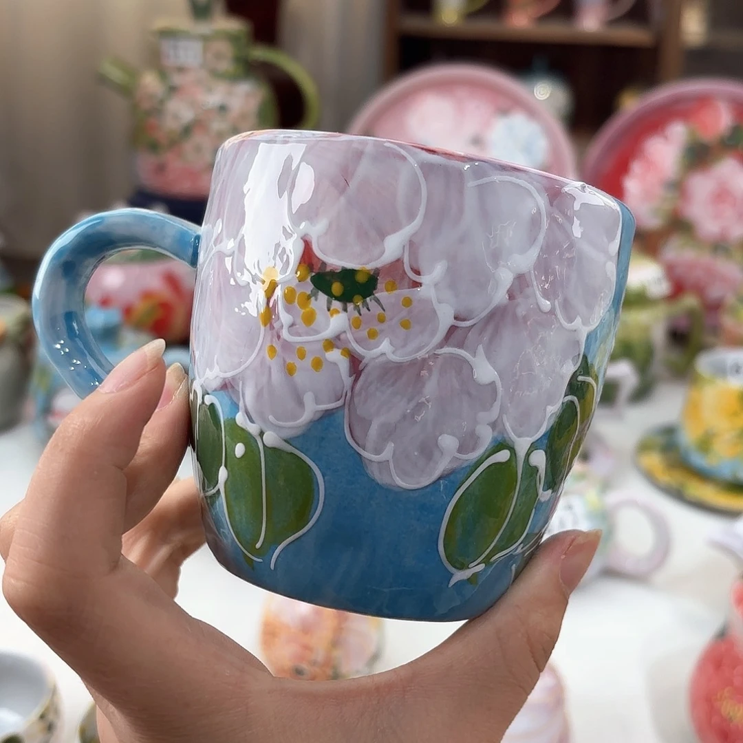 景德镇手绘高温釉下彩陶瓷茶具