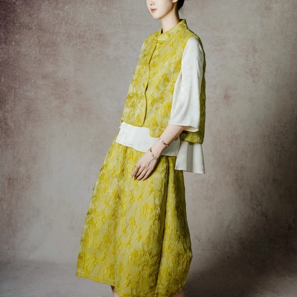 BF33091薄款潮牌女装潮流中式老钱风芭比风复古阔腿裤