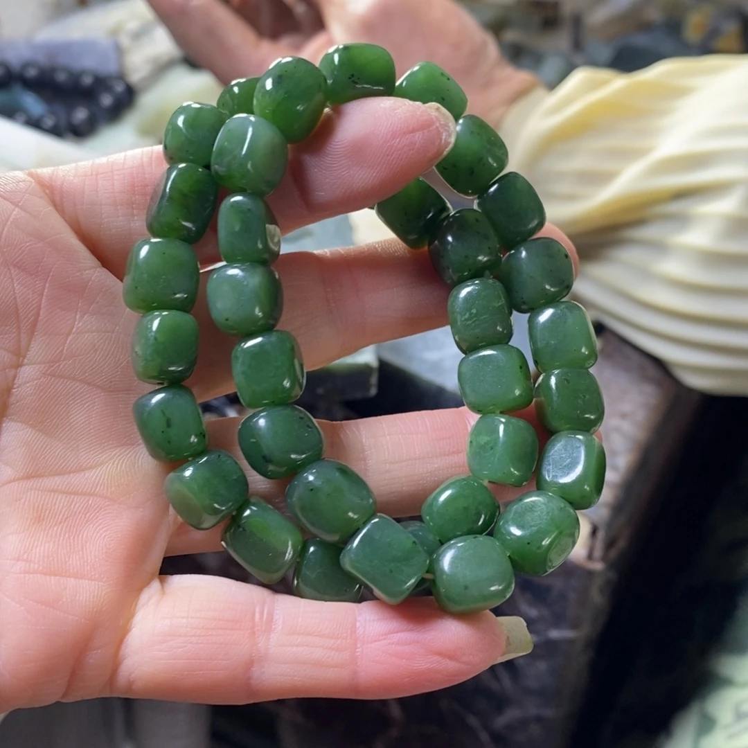 和田玉未镶嵌手链和田玉碧玉手串