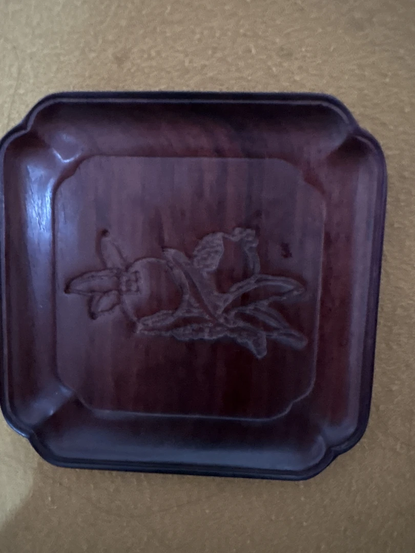 实木隔热方形雕刻梅兰竹菊一套旧藏中式