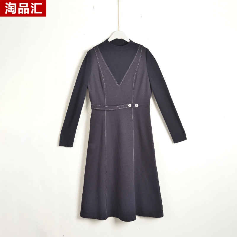GPE2【专柜捡漏】中高端时尚女装DQB-连衣裙9664-午夜蓝