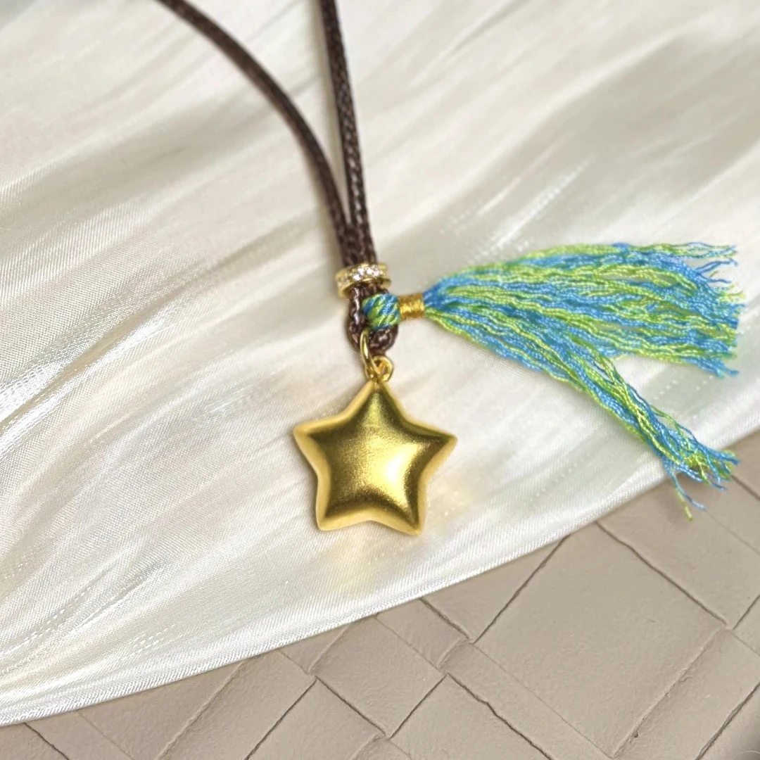 足金999【折纸星星】吊坠7.62克