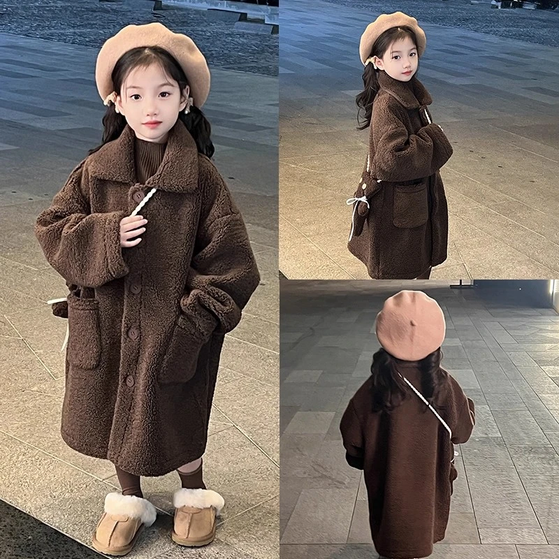 外套2025新款爆款秋冬儿童冬装女童韩系呢子大衣女宝宝网红羊羔毛