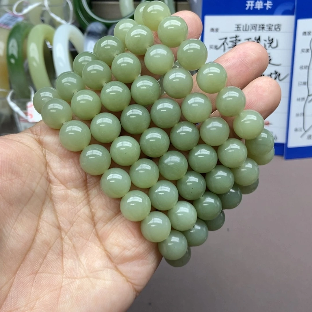 和田玉手串未镶嵌12