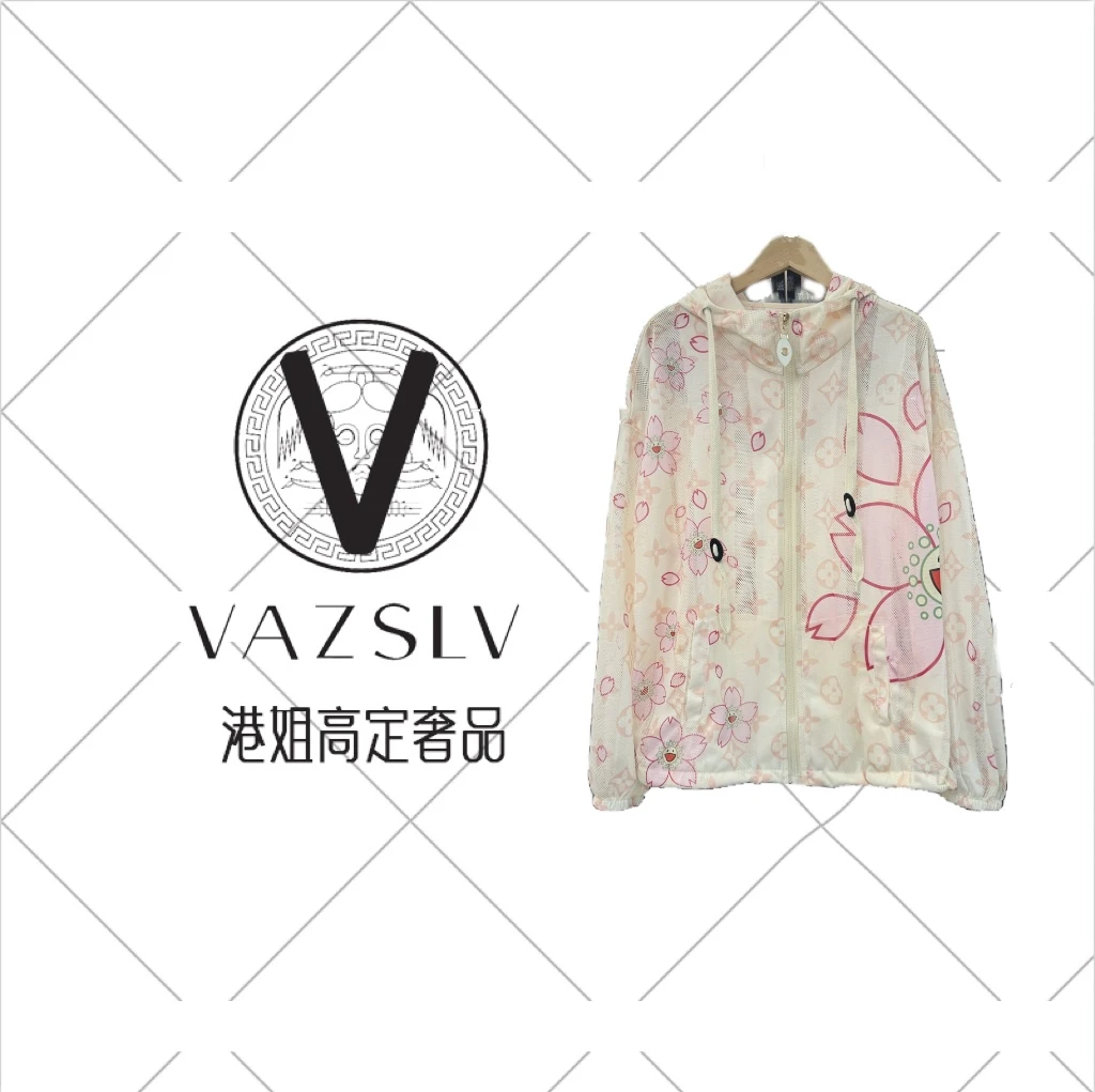 【VAZSLVTY/原创设计-Y】落樱缤纷~冰感网眼透气面料~ 连帽防晒衣