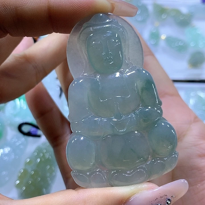 翡翠颈饰未镶嵌天然翡翠A货吊坠