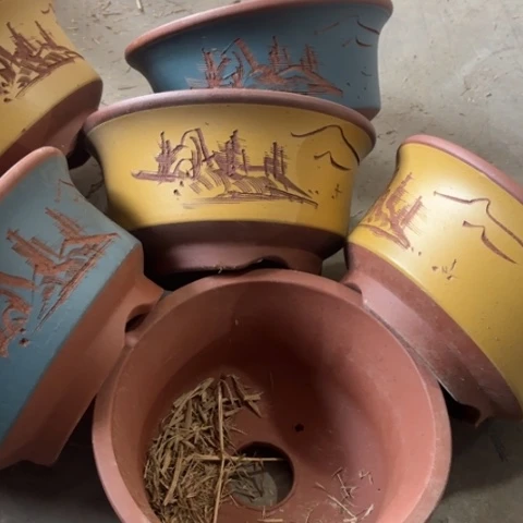 紫砂花盆100-6。