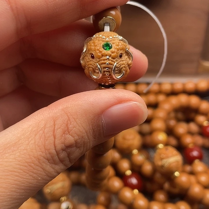 猴头核桃吊坠银象神
