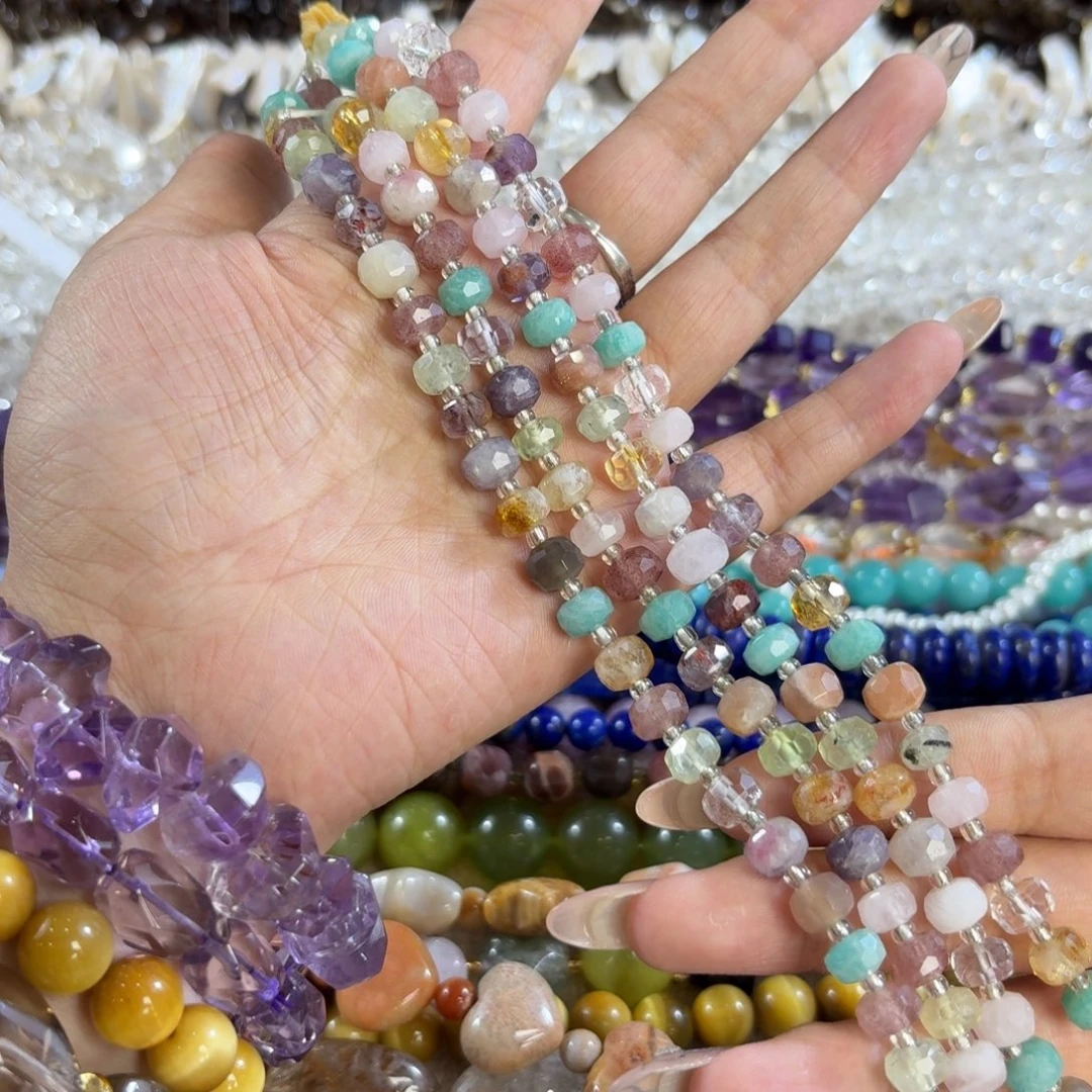 玛瑙/玉髓未镶嵌珠宝半成品多宝车轮卡7