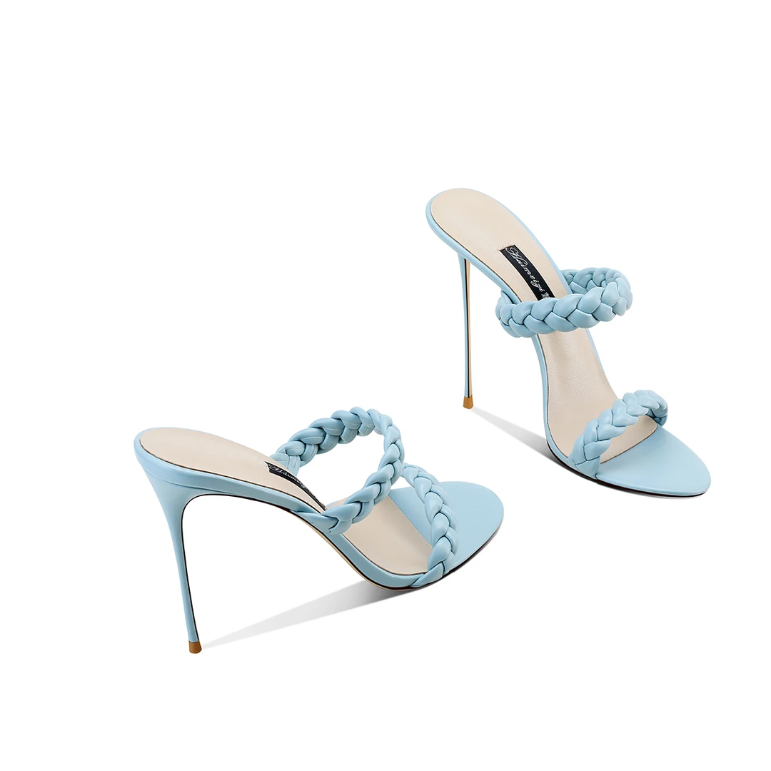 时尚拖鞋外穿法式高跟露趾大码2025小众高颜值网红新款洋气爆款