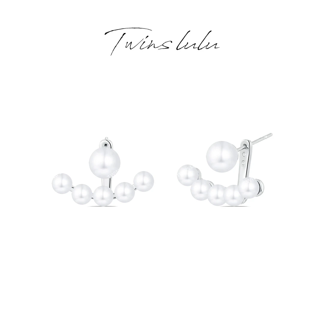 TWINS LULU 出游夏上新 法式手工两戴式珠珠时尚耳环送女友TSL568