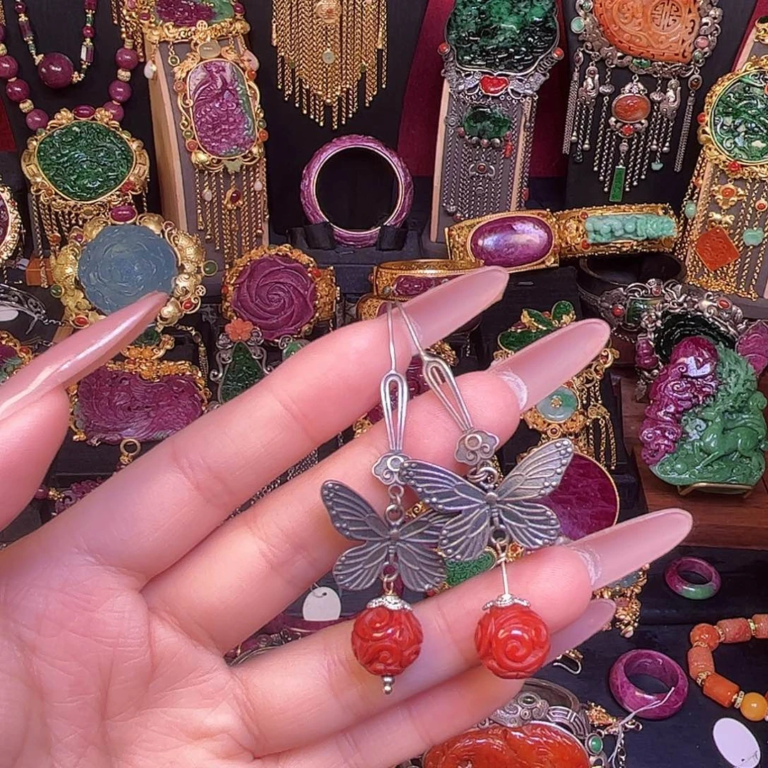 翡翠未镶嵌耳饰特价