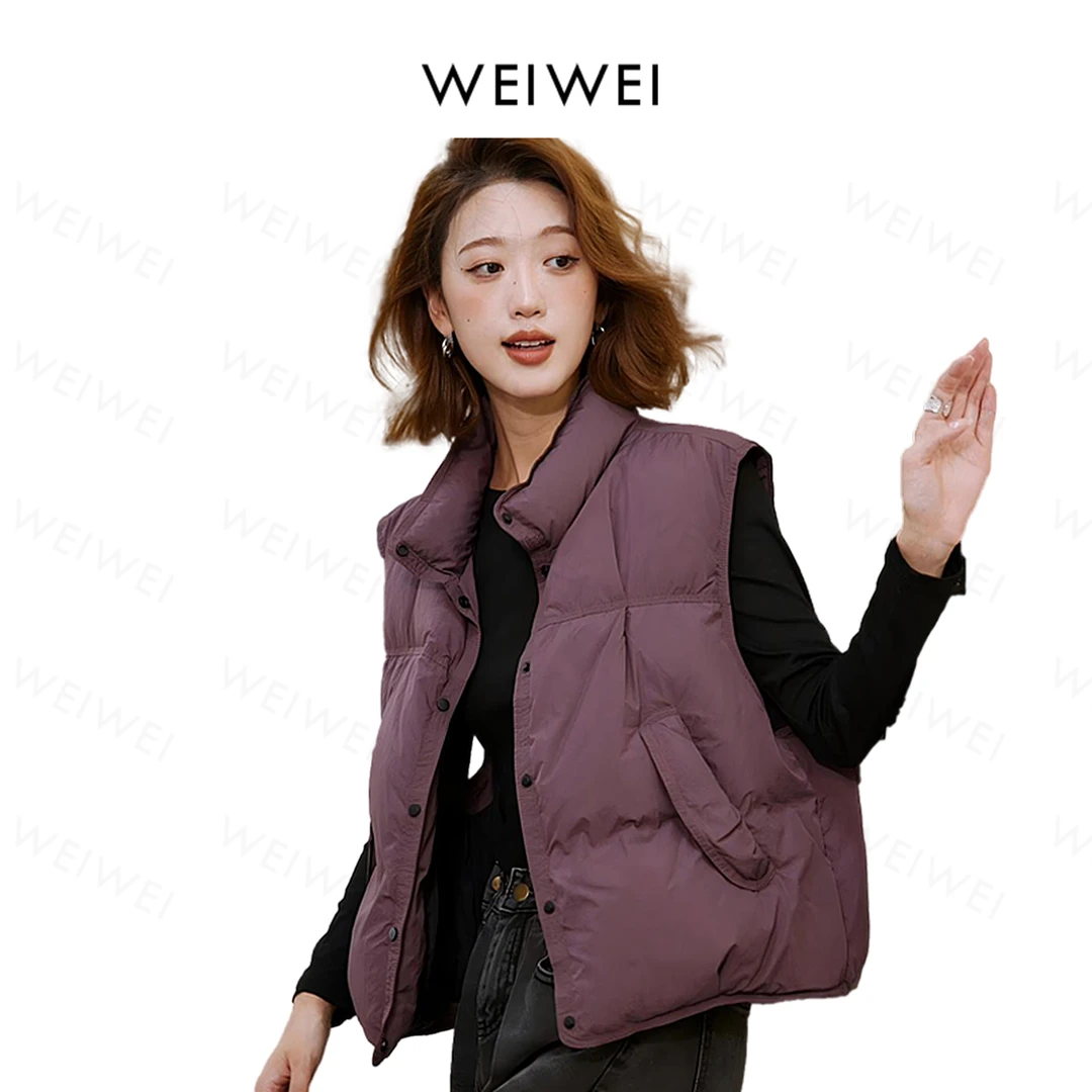 【特价】女式立领羽绒马甲WW F01