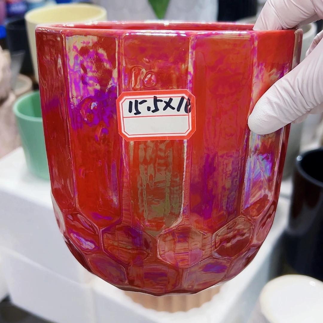 有孔，外贸尾单陶瓷花盆凑单10米包邮