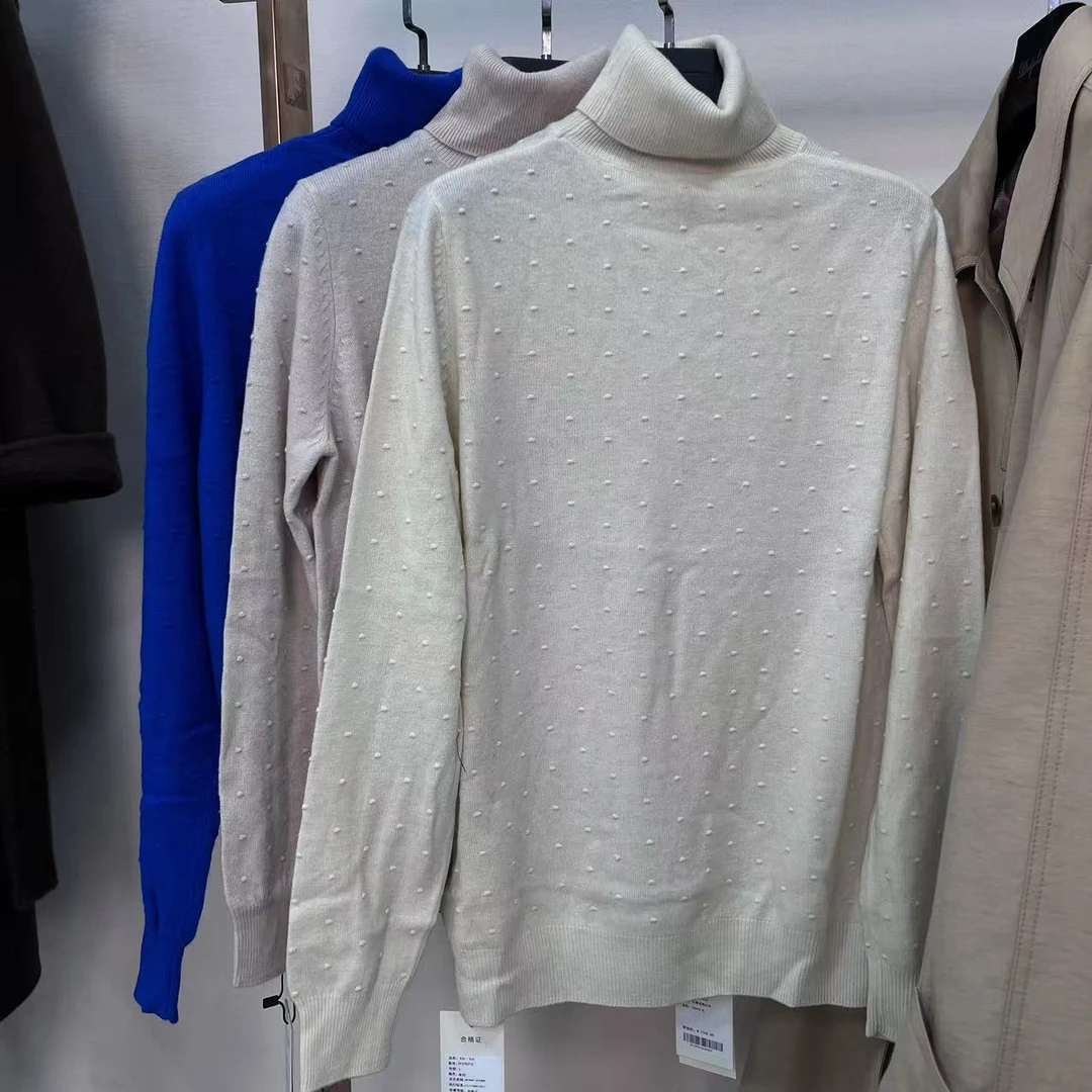 【尾货】断码休闲百搭 保暖高领长袖羊毛衫毛衣打底外套上衣D215