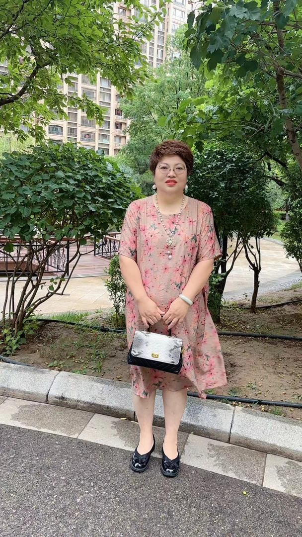 气质连衣裙碎花时尚夏季印花盘扣提花显瘦休闲复古宽松中式中长款