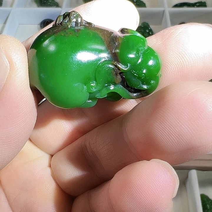 和田玉（碧玉）未镶嵌吊坠(不含链)