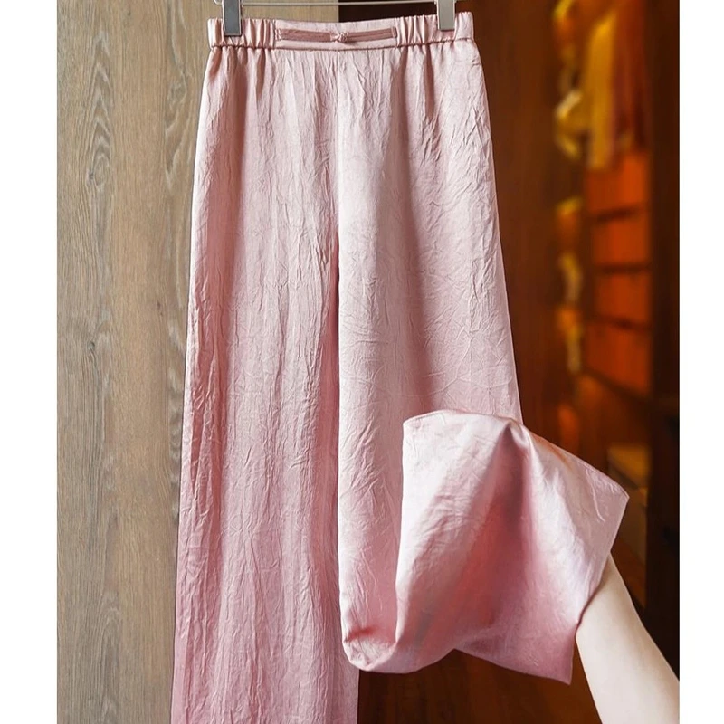 【NG专属】（木森） 高级感高腰中式盘扣宽松阔腿裤 1022Y