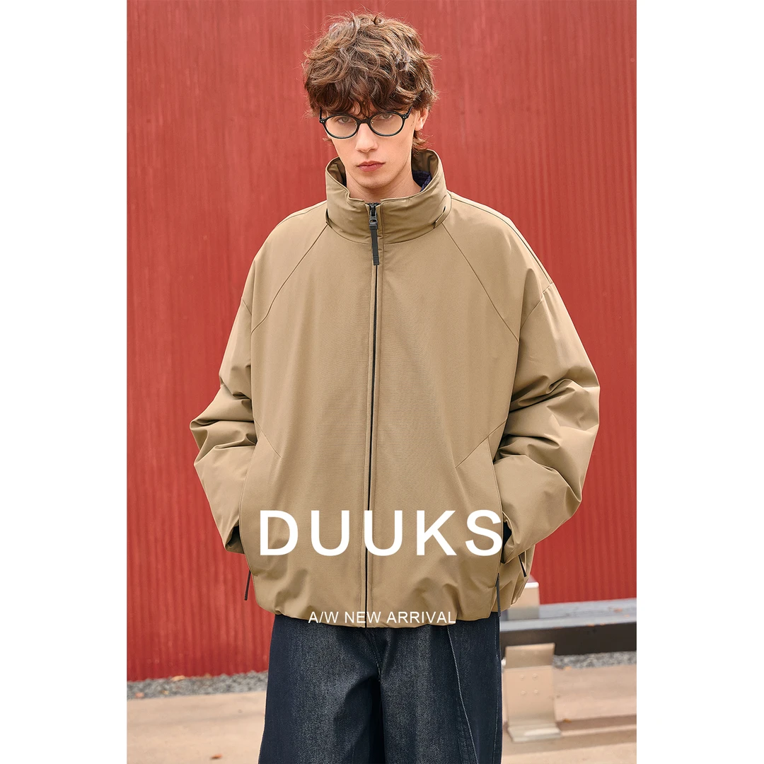 DUUKS硬壳户外立领羽绒服男夹克2025秋冬季新款休闲男装轻薄外套