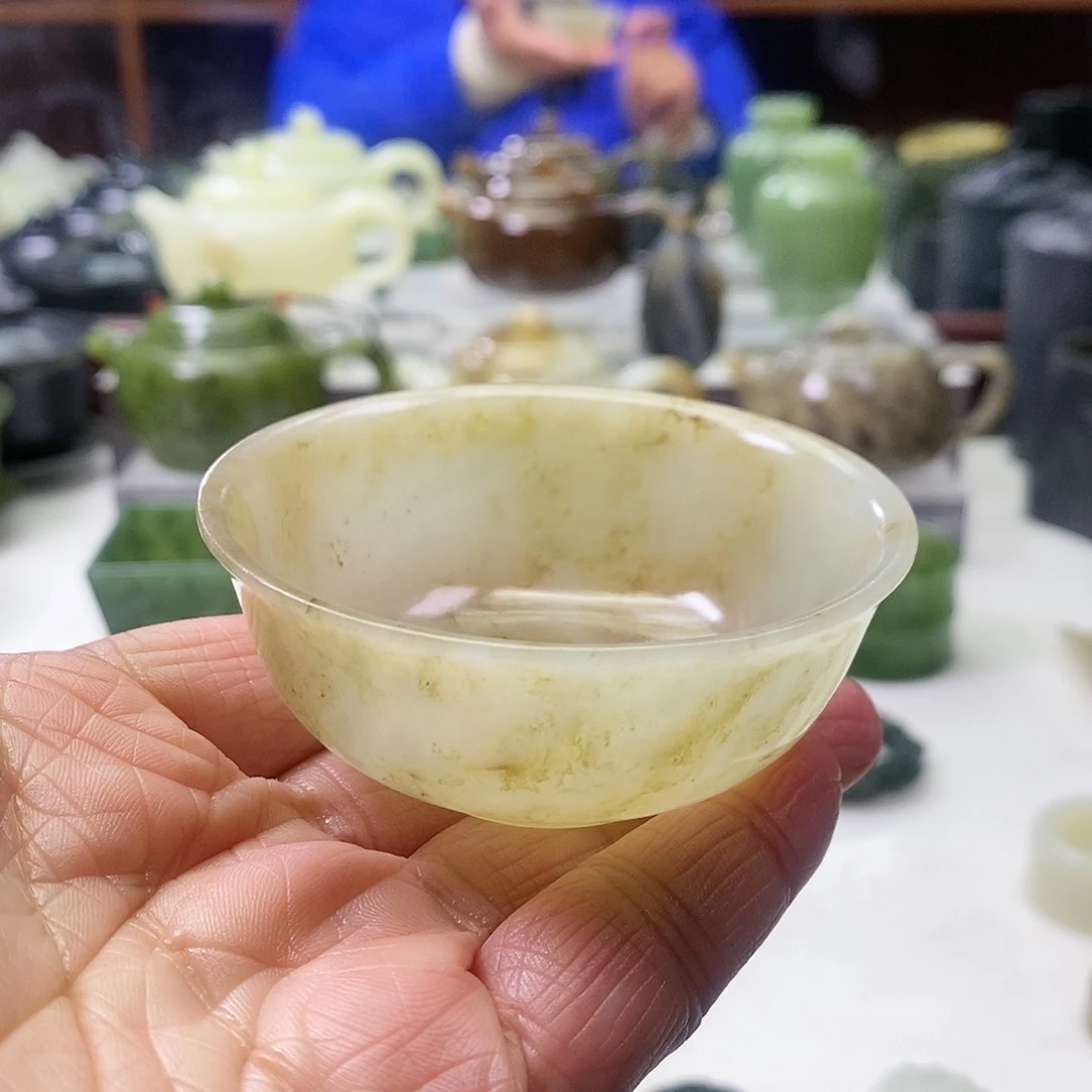 和田玉茶碗未镶嵌A****W