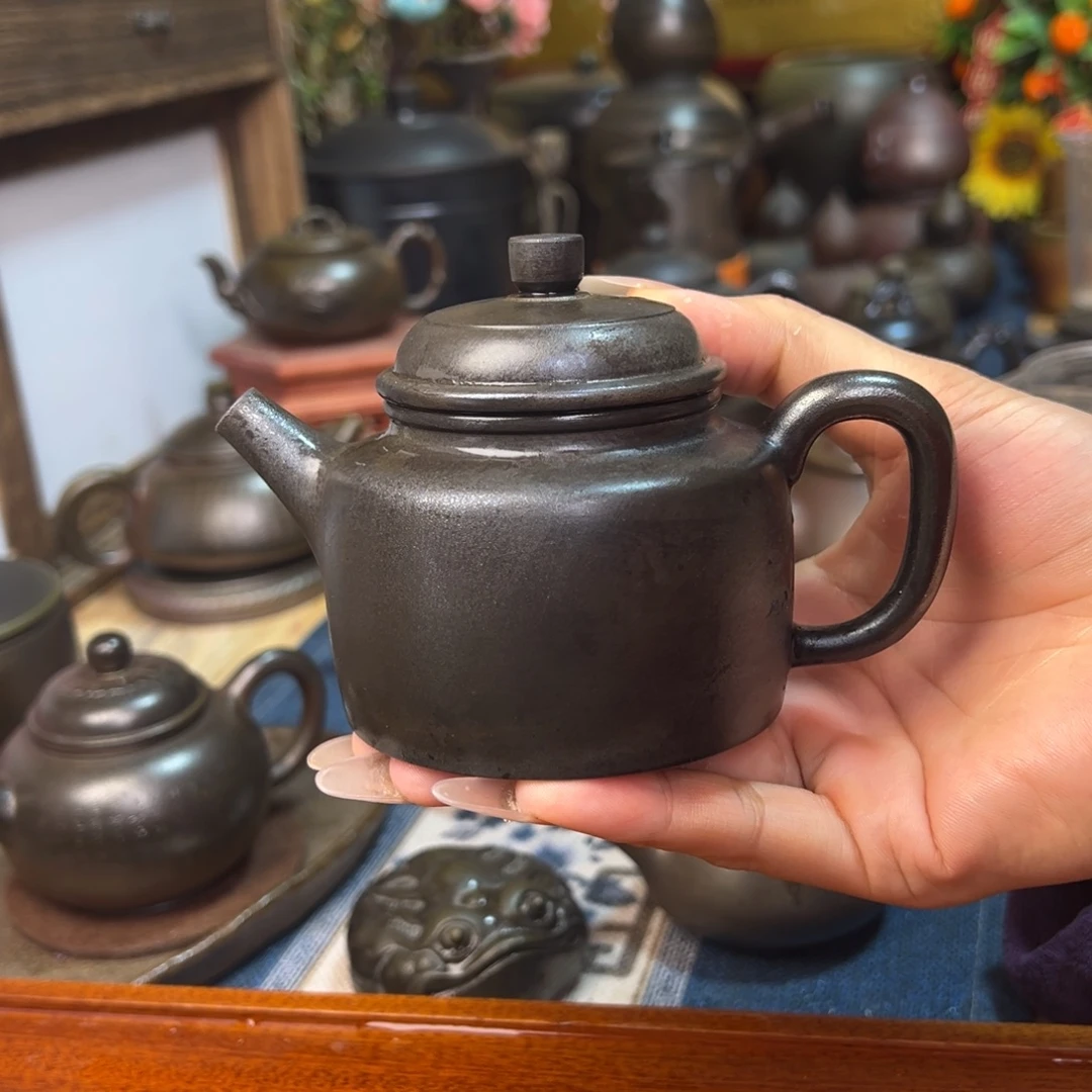 柴烧坭兴陶全手工170毫升微瑕